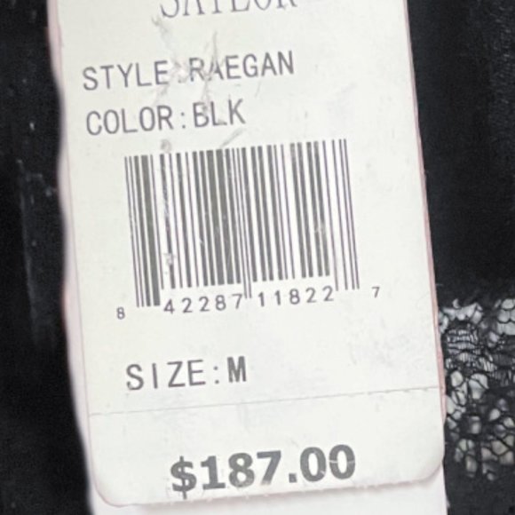 Saylor Juliet Inspired Black Velvet and Lace Top with Peplum NEW Size M - Picture 4 of 9